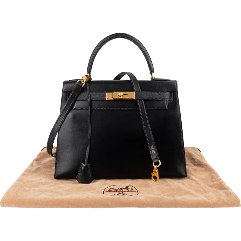 Hermès Box Calf Sellier Kelly 28 Handbag