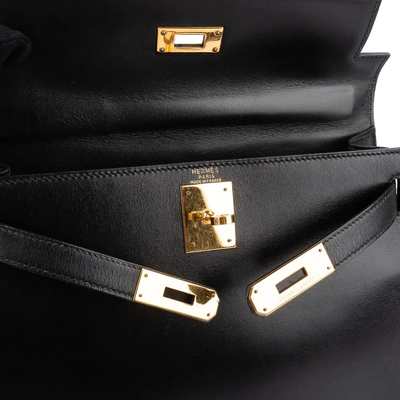 Hermès Box Calf Sellier Kelly 28 Handbag