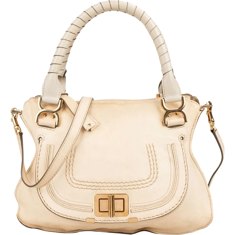 Chloé Smooth Leather Marcie Turnlock Handbag