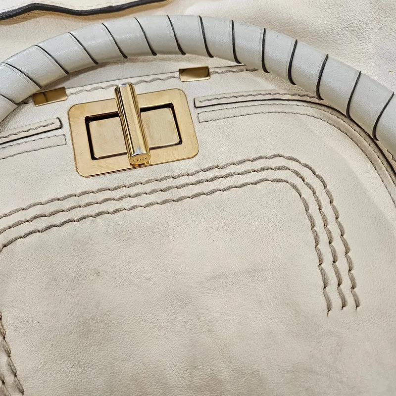 Chloé Smooth Leather Marcie Turnlock Handbag
