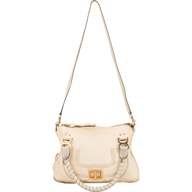 Chloé Smooth Leather Marcie Turnlock Handbag