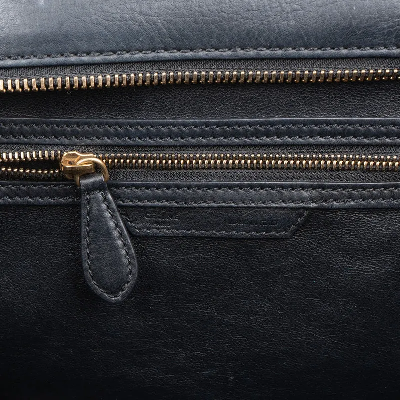 Céline Black Calfskin Luggage Handbag