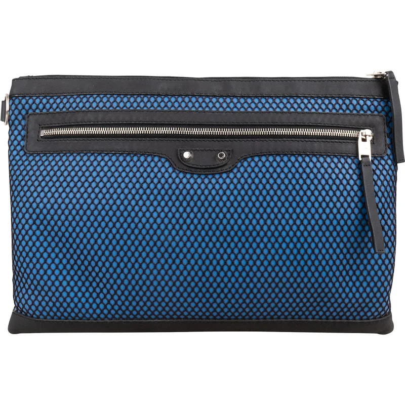 Balenciaga Perforaretd & Leather Arena Clutch