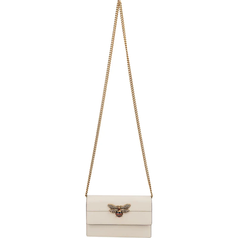 Gucci Leather Queen Margaret Wallet On Chain Crossbody Bag