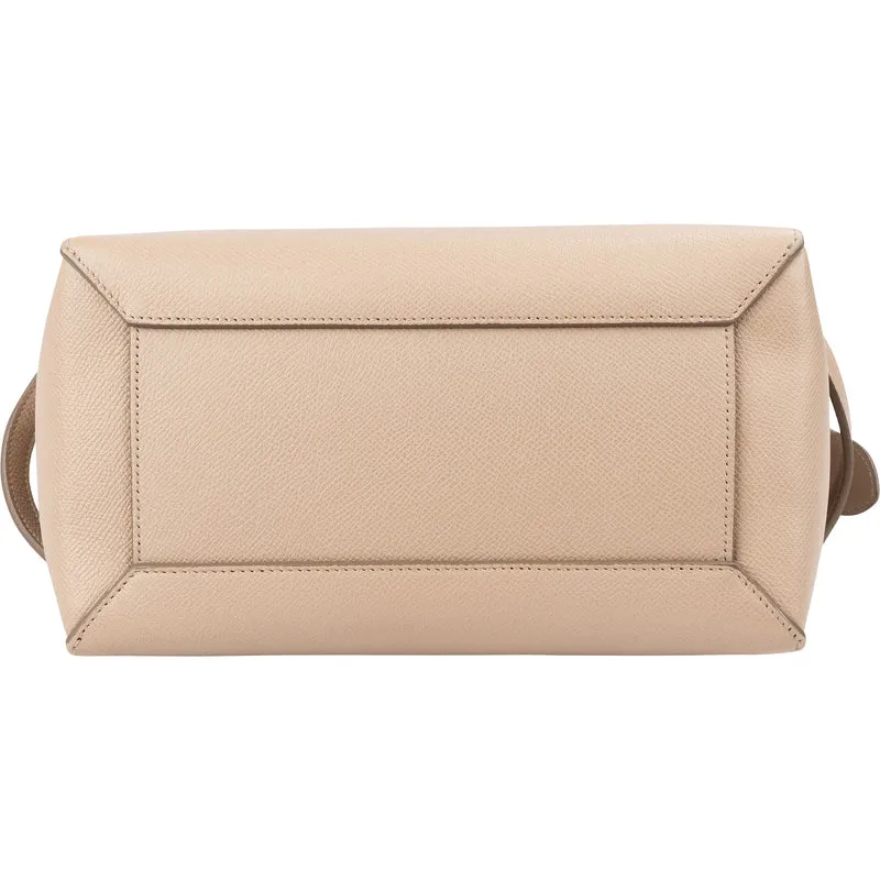 Céline Beige Grained Calfskin Nano Belt Handbag