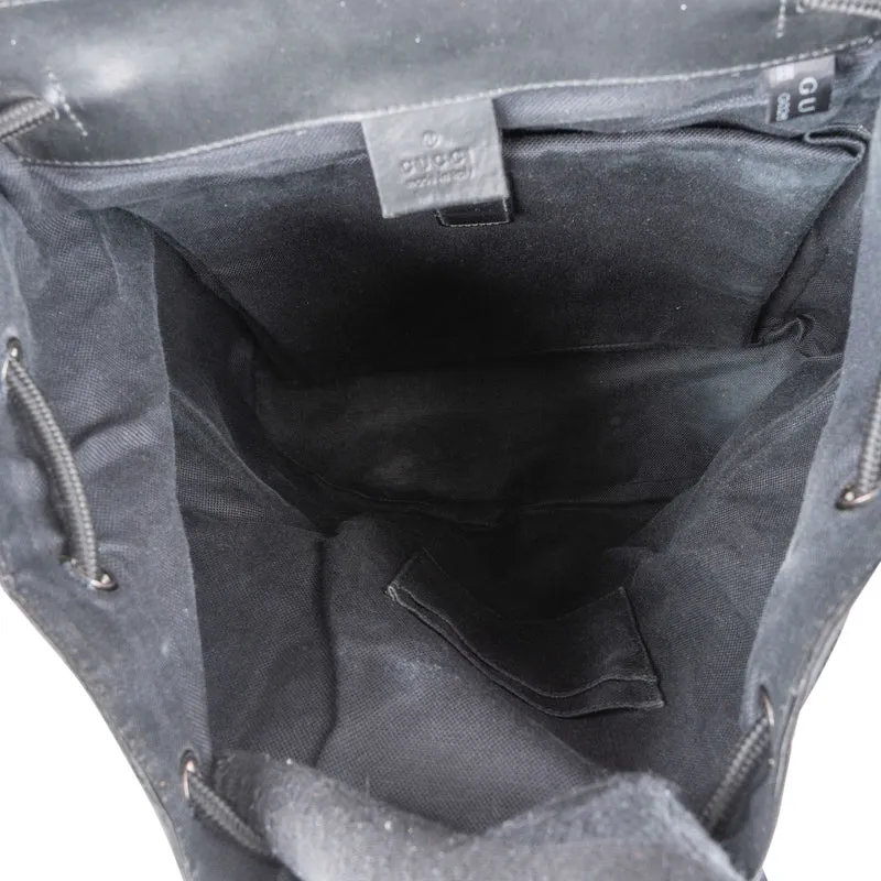 Gucci Crocodile-Embossed Leather Web Stripe Backpack
