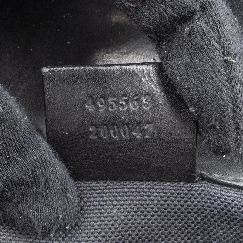 Gucci Crocodile-Embossed Leather Web Stripe Backpack