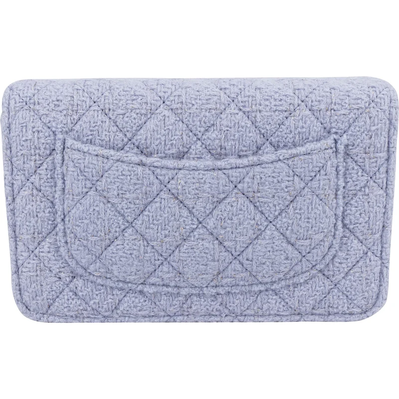 Chanel Quilted Tweed Wallet on Chain Crossbody Bag