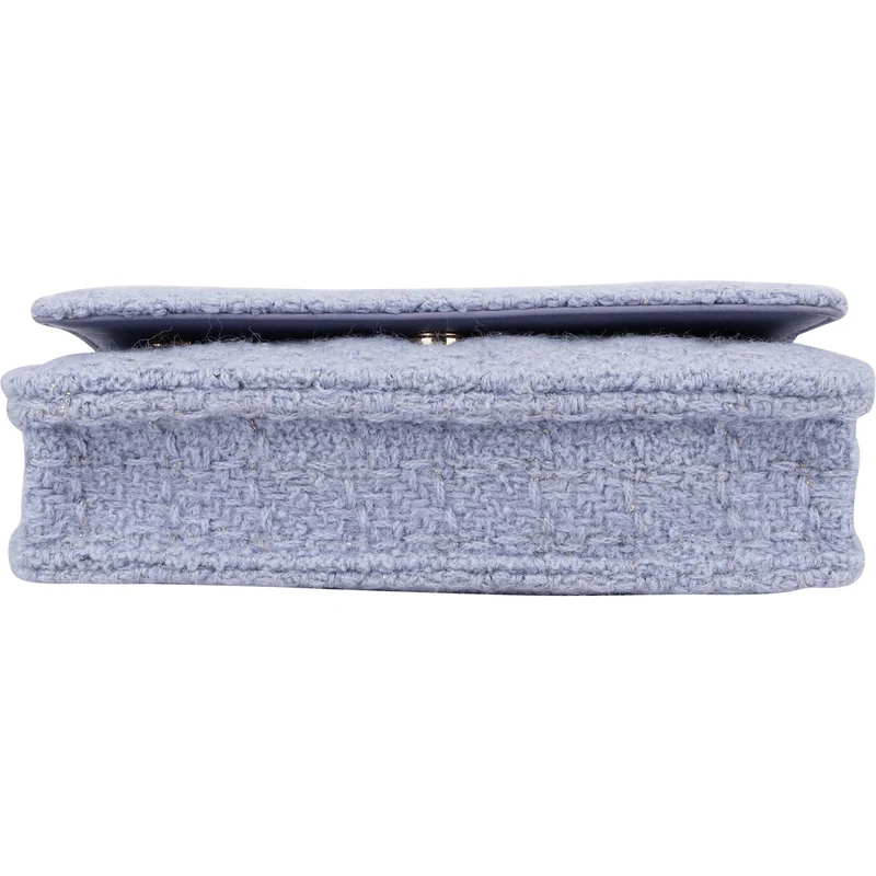 Chanel Quilted Tweed Wallet on Chain Crossbody Bag