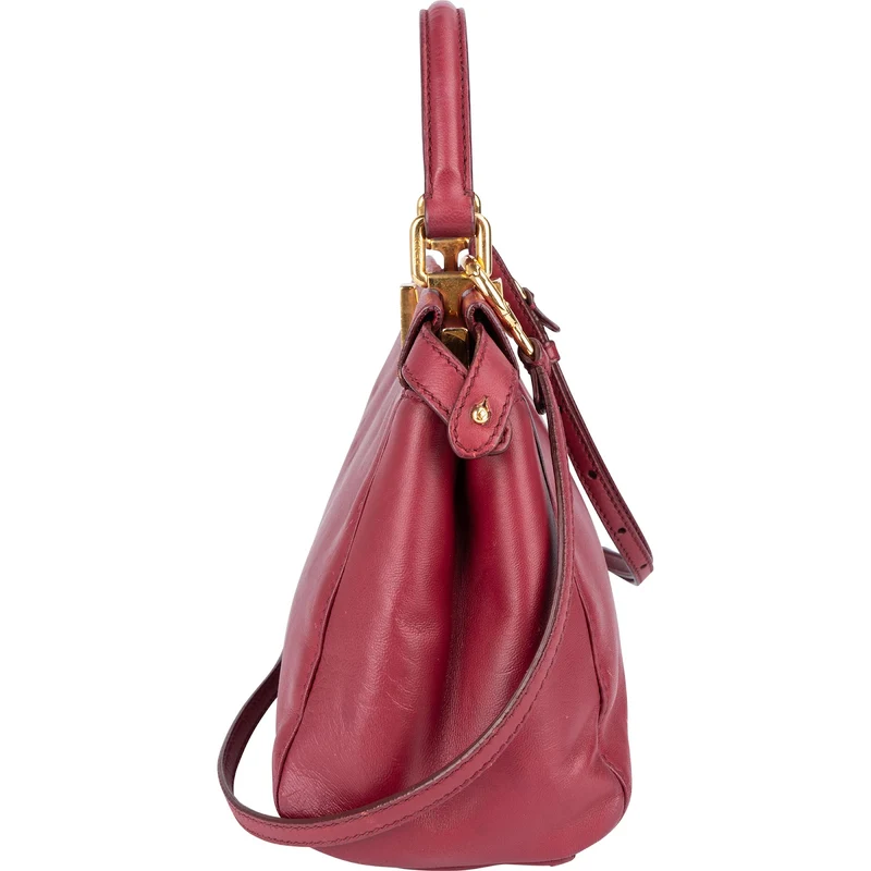 Fendi Leather Peekaboo Mini Handbag