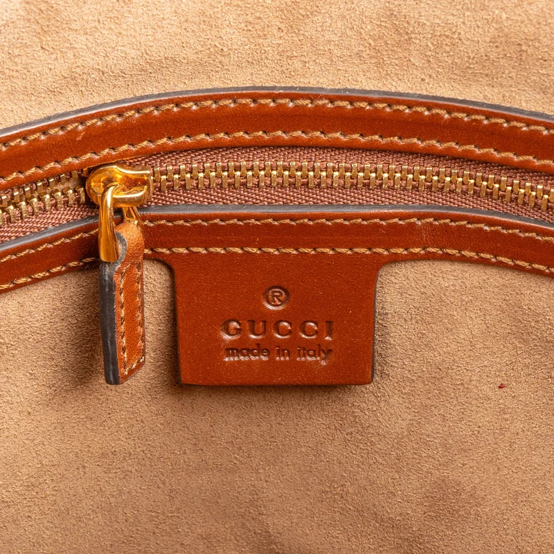Gucci Monogram GG Supreme Canvas Linea A Foldover Tote Handbag