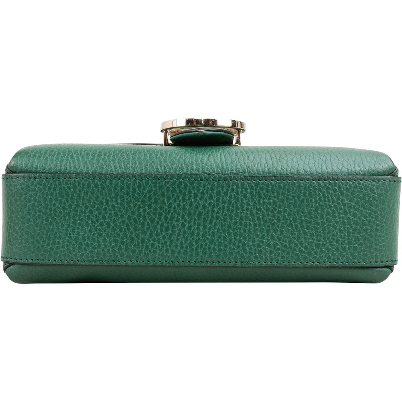 Gucci Grained Leather Interlocking GG Shoulder Crossbody Bag