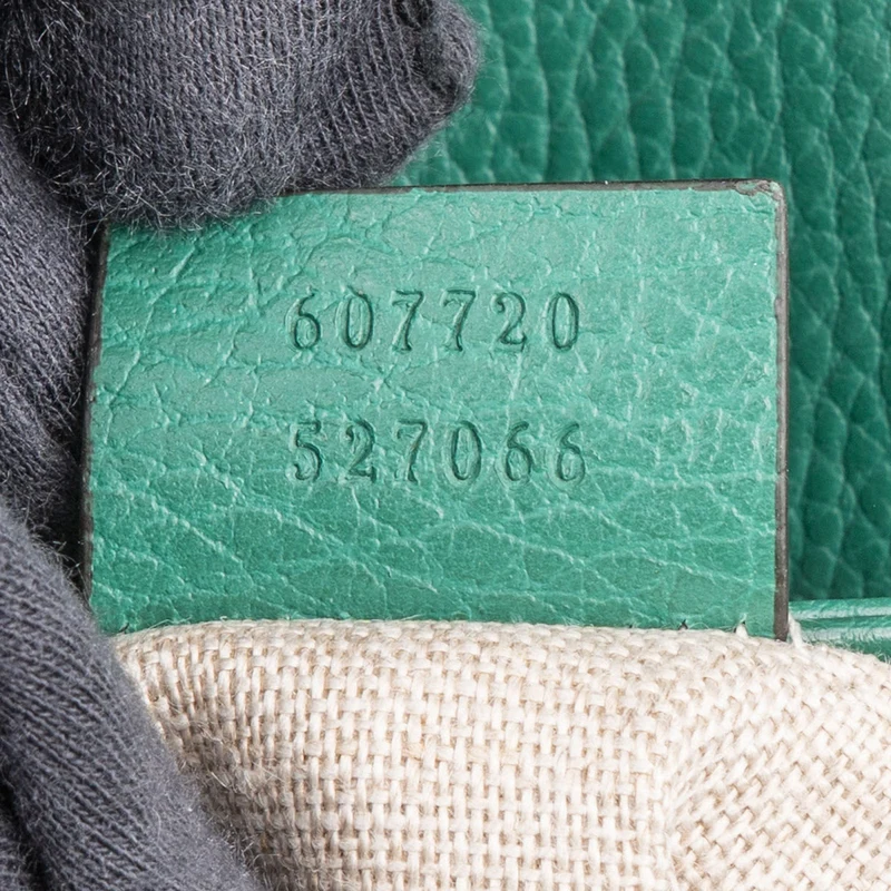 Gucci Grained Leather Interlocking GG Shoulder Crossbody Bag