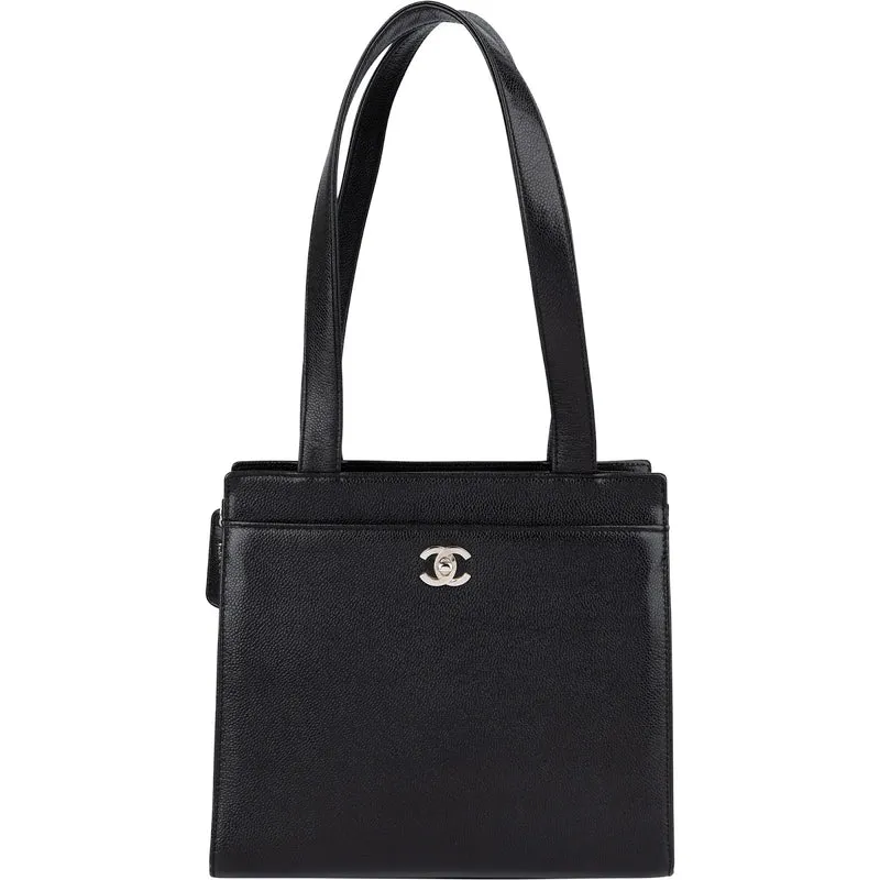 Chanel Caviar Leather Coco Mark Tote Shoulder Bag