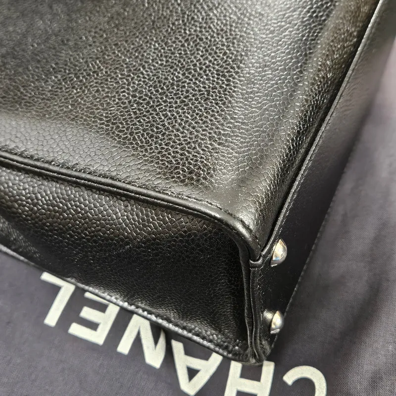 Chanel Caviar Leather Coco Mark Tote Shoulder Bag