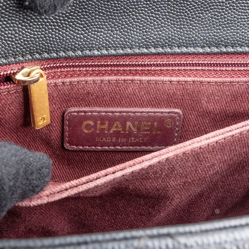Chanel Quilted Caviar Leather Coco Handle Handbag