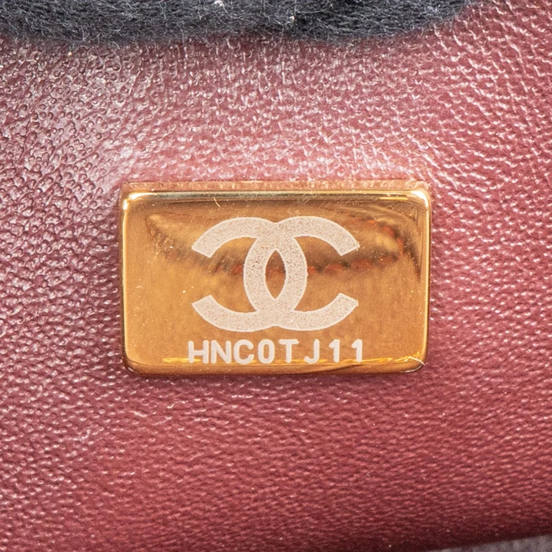 Chanel Quilted Caviar Leather Gold Small Double Flap Shoulder Bag