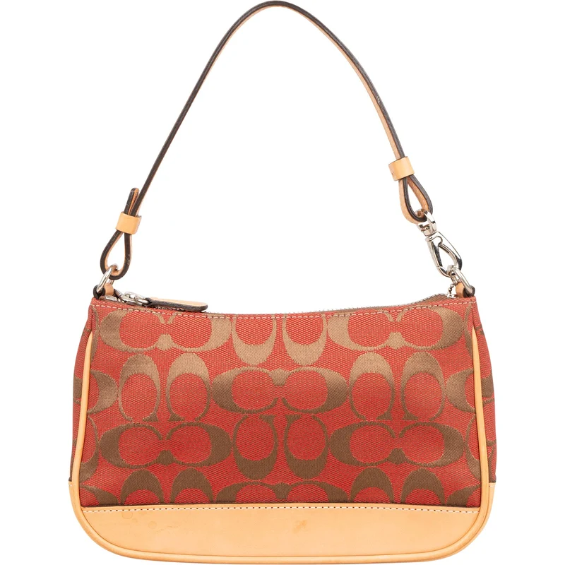 Coach Signature Monogram Pochette Handbag