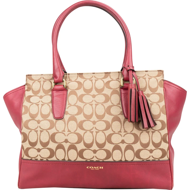 Coach Monogram Signature Canvas Legacy Candace Carryall Handbag