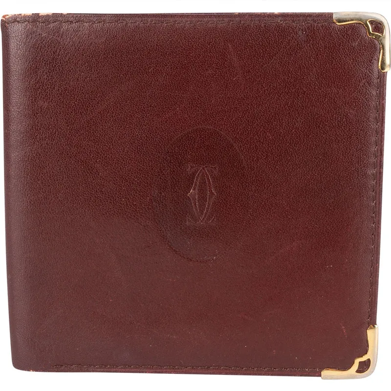 Cartier Bordeaux Leather Wallet