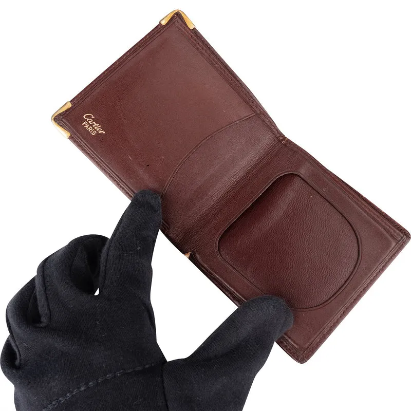 Cartier Bordeaux Leather Wallet