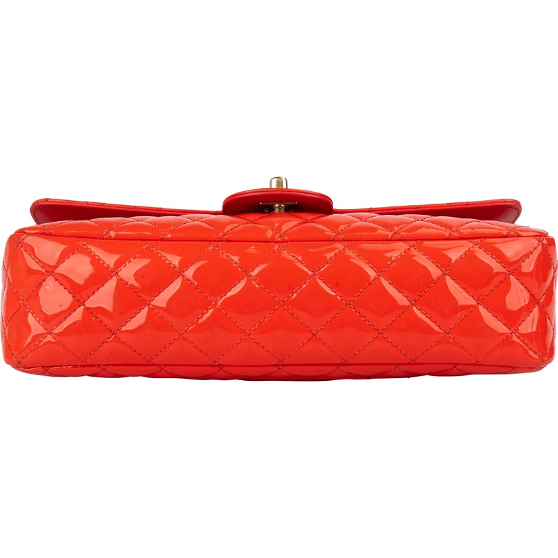 Chanel Quilted Patent Leather Valentine Single Flap Crossbody Bag