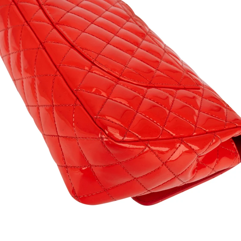 Chanel Quilted Patent Leather Valentine Single Flap Crossbody Bag