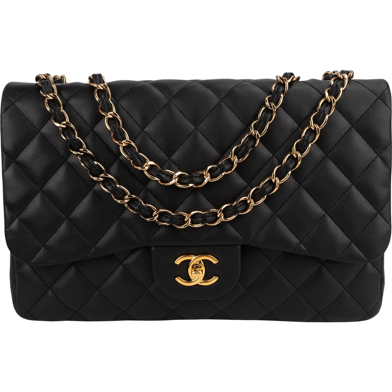Chanel Quilted Lambskin Jumbo Single Flap Shoulder Crossbody Bag