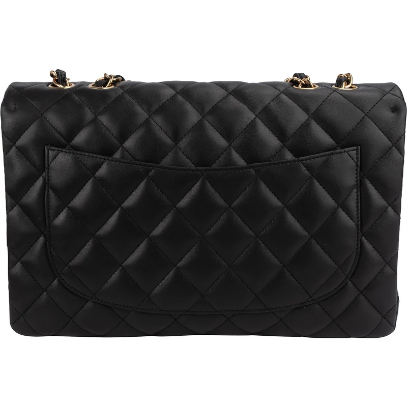 Chanel Quilted Lambskin Jumbo Single Flap Shoulder Crossbody Bag