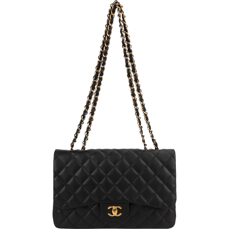 Chanel Quilted Lambskin Jumbo Single Flap Shoulder Crossbody Bag