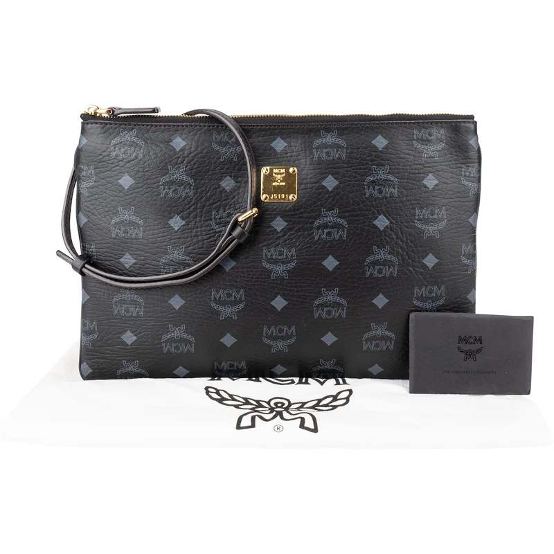 MCM Monogram Visetos Clutch Accessoires Crossbody Bag