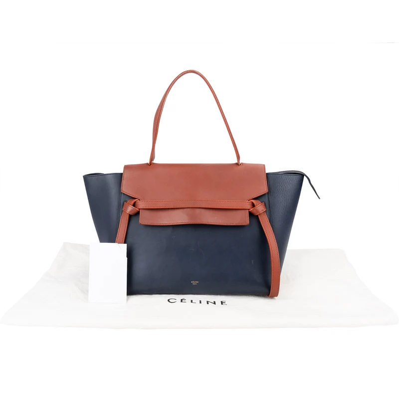 Céline Bicolor Leather Belt Handbag
