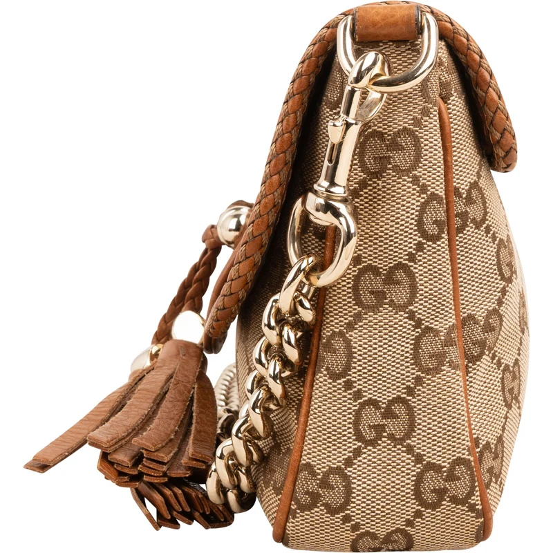 Gucci Monogram GG Canvas Marrakech Tassel Chain Shoulder Bag