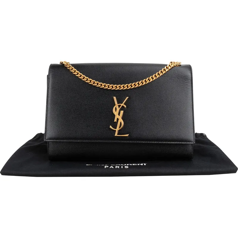 Saint Laurent Grain De Poudre Leather Kate Crossbody Bag