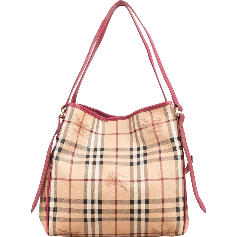 Burberry Haymarket Check Hobo Shoulder Bag