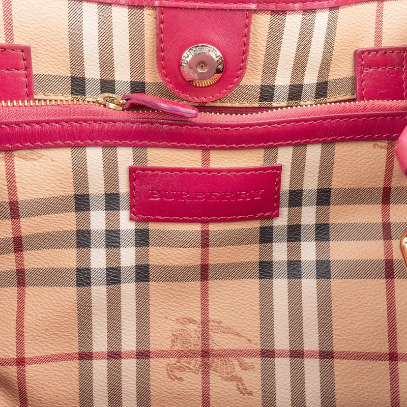 Burberry Haymarket Check Hobo Shoulder Bag