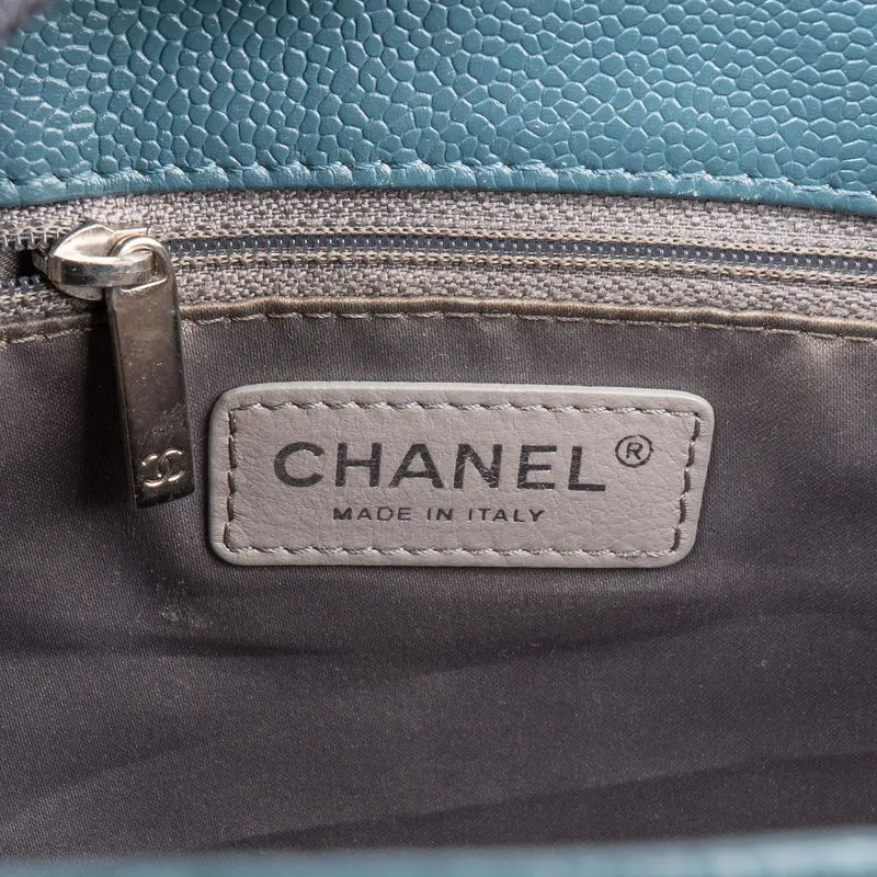 Chanel Quilted Caviar Leather Grand Shopping Tote Jumbo Shoulder Bag