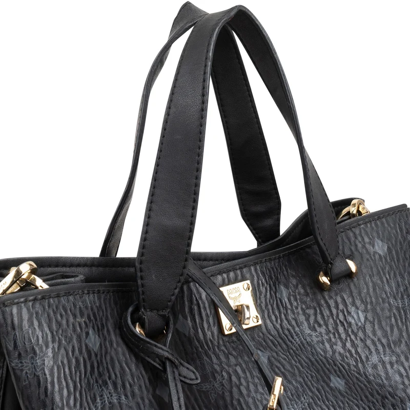 MCM Visetos Monogram Milla Tote Handbag