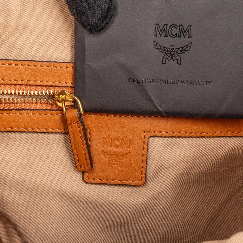 MCM Monogram Visetos Canvas Drawstring Clip Large Travel Backpack