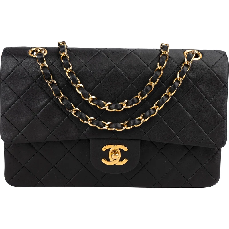 Chanel Quilted Lambskin 24K Gold Medium Double Flap Shoulder Bag