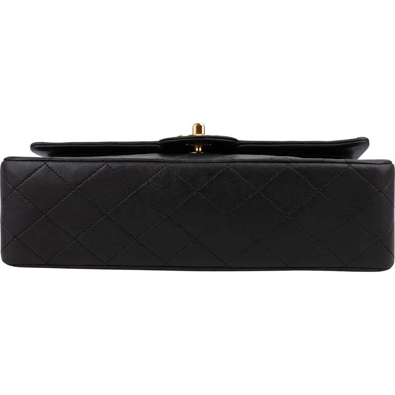 Chanel Quilted Lambskin 24K Gold Medium Double Flap Shoulder Bag