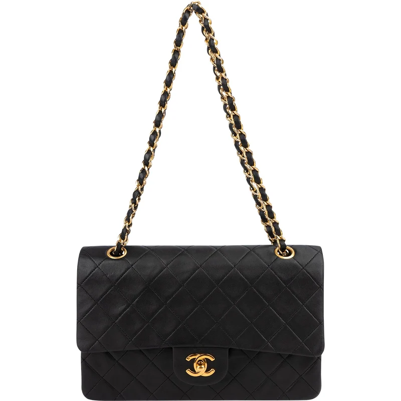 Chanel Quilted Lambskin 24K Gold Medium Double Flap Shoulder Bag