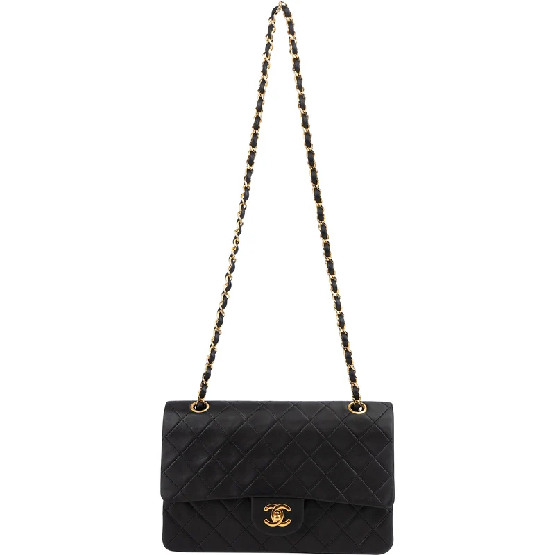 Chanel Quilted Lambskin 24K Gold Medium Double Flap Shoulder Bag