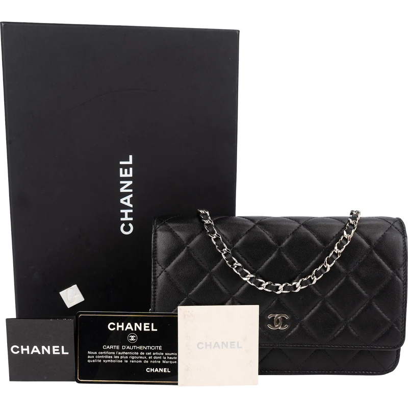 Chanel Quilted Lambskin Wallet on Chain Crossbody Bag