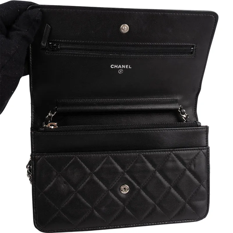 Chanel Quilted Lambskin Wallet on Chain Crossbody Bag