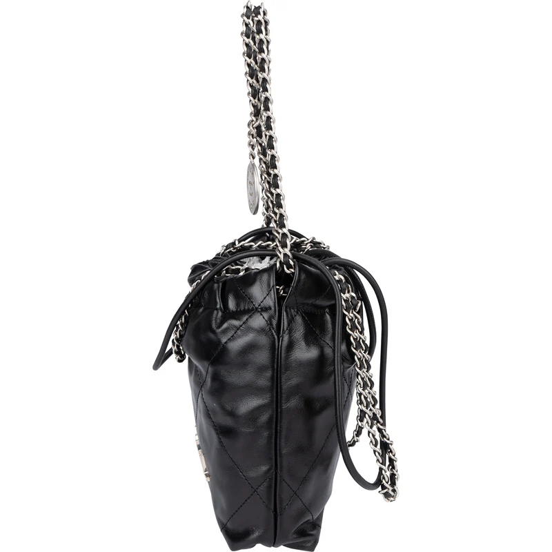 Chanel Noir Quilted Calfskin Small 22 Shoulder Bag