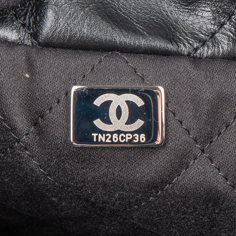 Chanel Noir Quilted Calfskin Small 22 Shoulder Bag