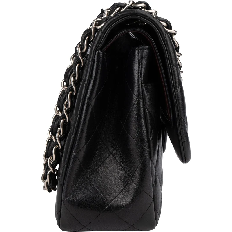 Chanel Quilted Lambskin Jumbo Double Flap Crossbody Bag