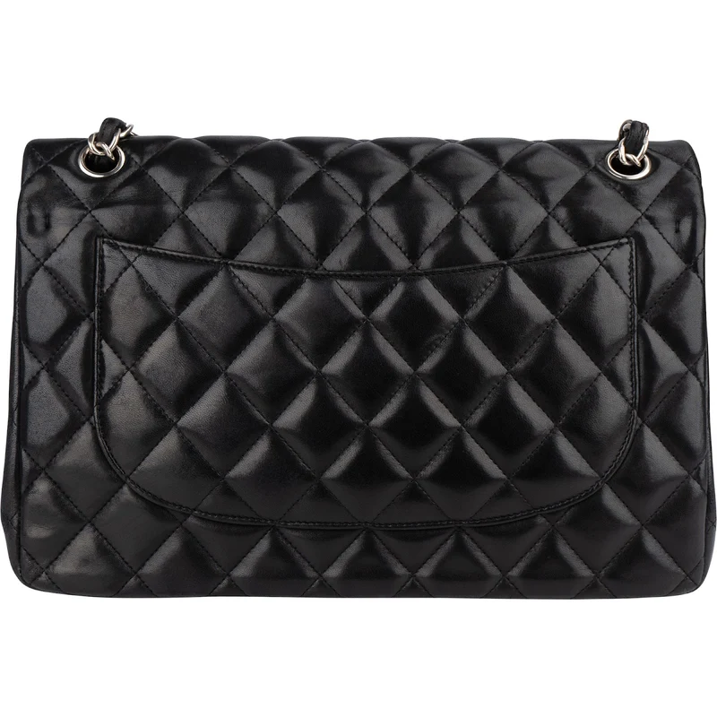 Chanel Quilted Lambskin Jumbo Double Flap Crossbody Bag