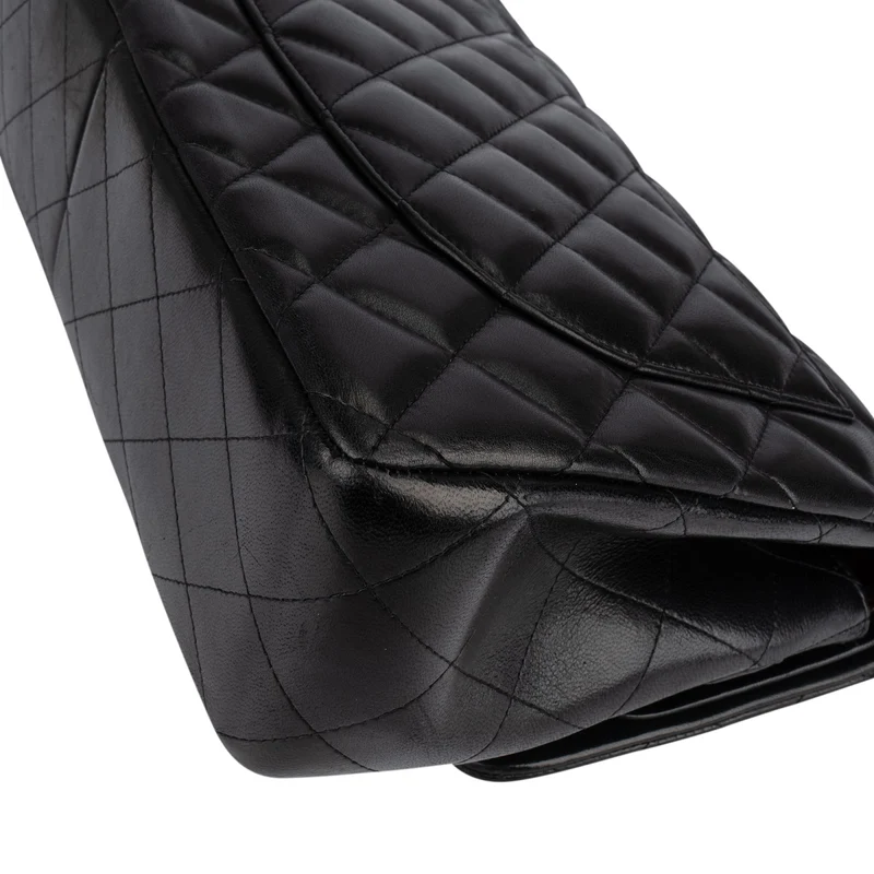 Chanel Quilted Lambskin Jumbo Double Flap Crossbody Bag
